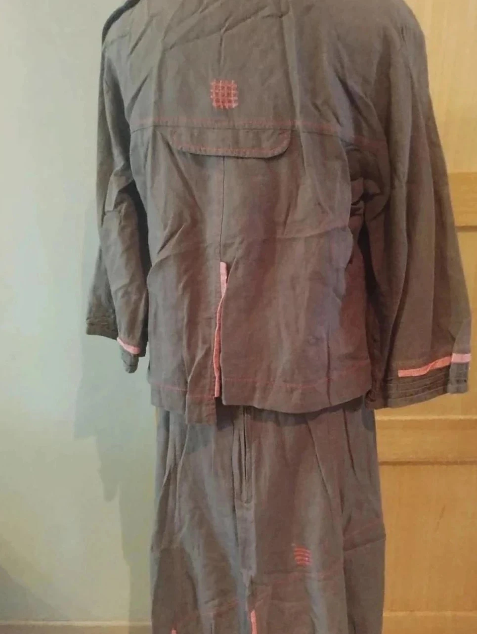 Ensemble 3 pièces, Jupe/débardeur/veste, roze/grijs, Nid d'Abeille, T3/4 – photo 8